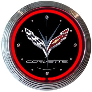 Corvette C7 Neon Clock illuminated neon display