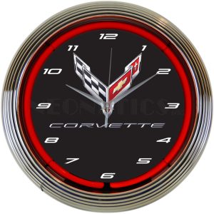 Corvette C8 Next Generation Neon Clock illuminated neon display