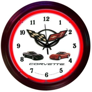 Corvette C5 Neon Clock illuminated neon display