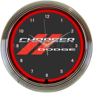 Dodge Charger Neon Clock illuminated neon display
