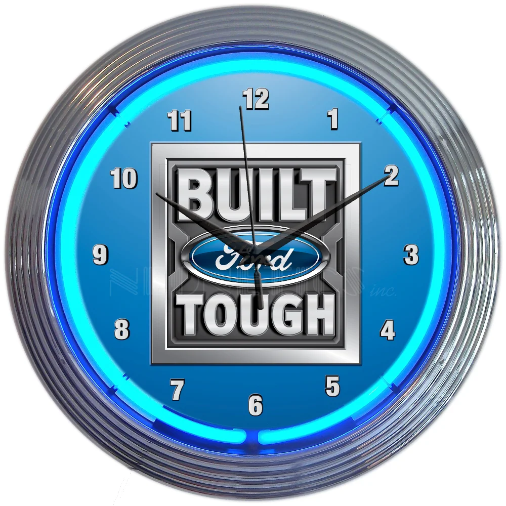 Ford – Built Ford Tough Neon Clock illuminated neon display