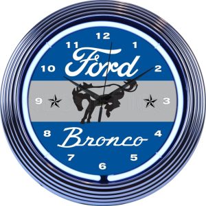 Ford Bronco Neon Clock illuminated neon display