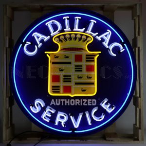 Cadillac Neon Sign In 36″ Steel Can illuminated neon display