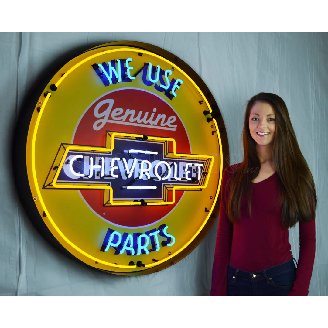 Chevrolet 36 Inch Neon Sign In Metal Can illuminated neon display