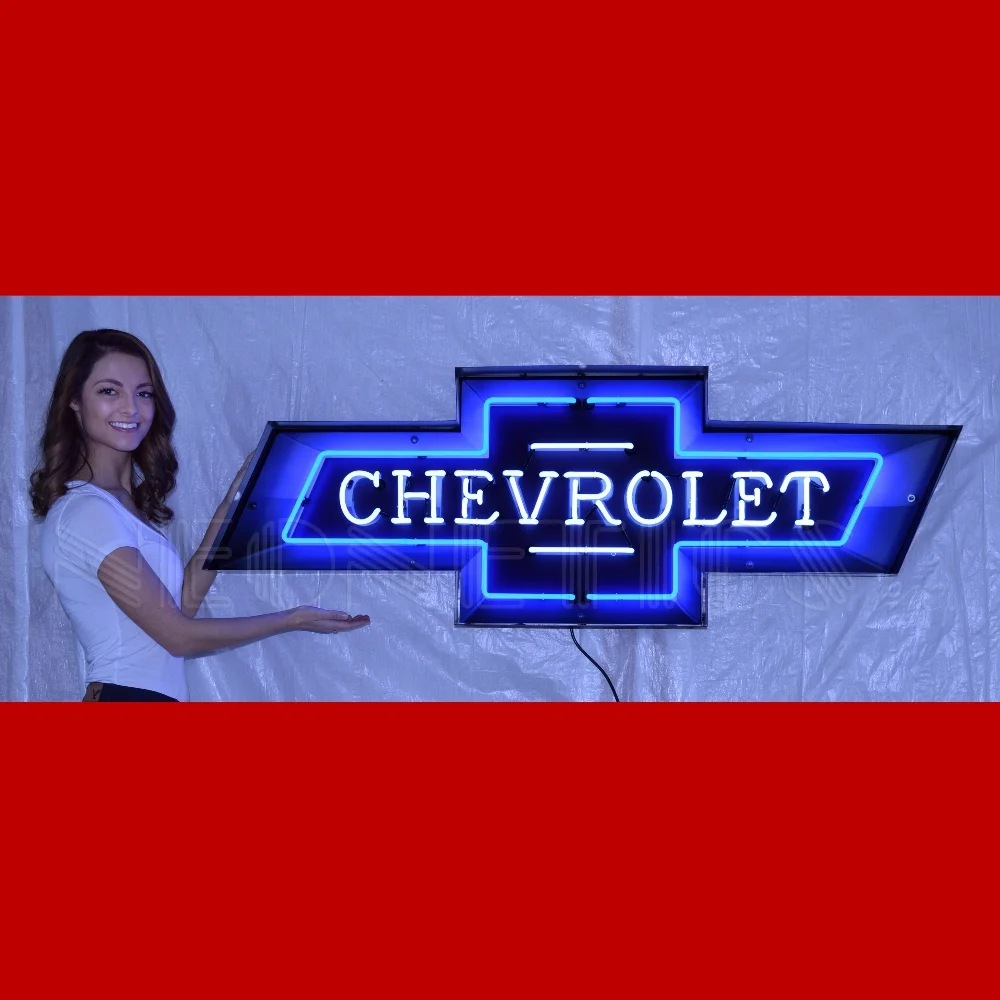 5 FT Chevrolet Bowtie Neon Sign In Steel Can illuminated neon display