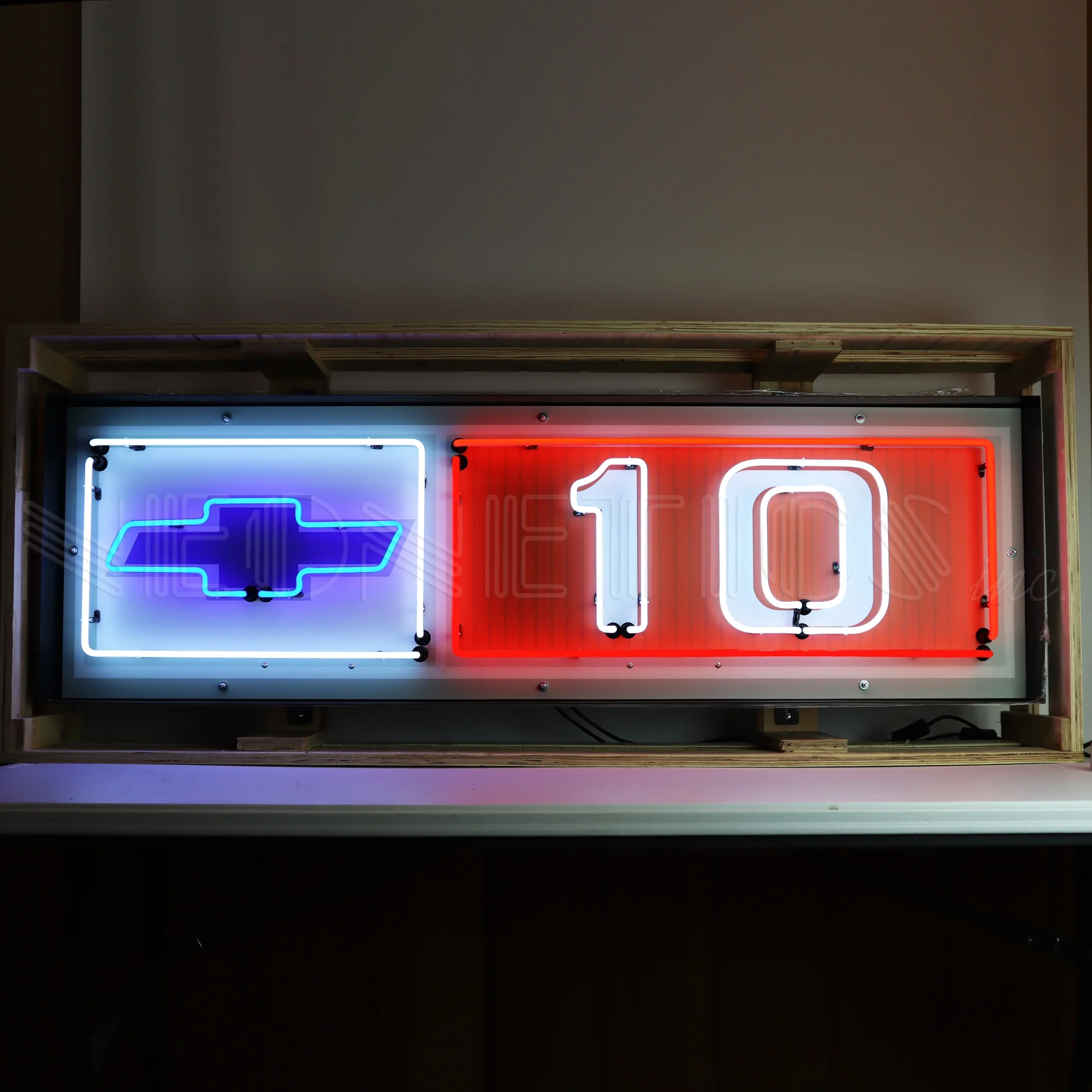 Chevrolet C10 Truck Neon Sign In Steel Can illuminated neon display