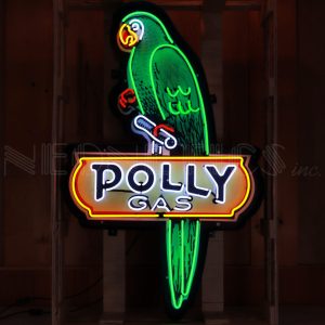 Polly Gas Neon Sign In Shaped Steel Can illuminated neon display