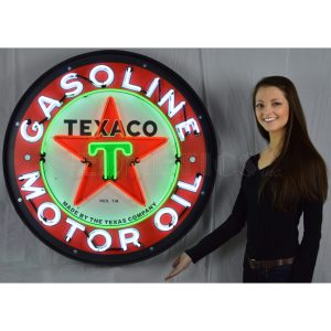 Texaco Motor Oil 36 Inch Neon Sign In Metal Can illuminated neon display