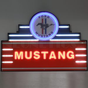 Art Deco Marquee Mustang LED Flex-Neon Sign In Steel Can