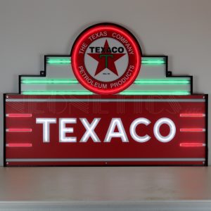 Art Deco Marquee Texaco LED Flex-Neon Sign In Steel Can